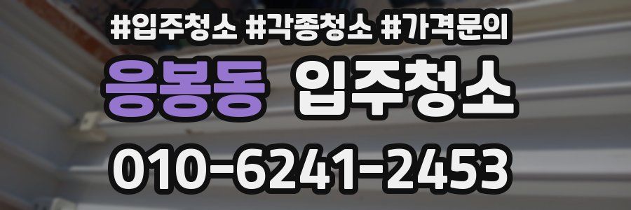 응봉동 이사청소