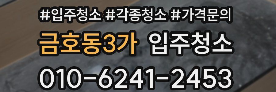 금호동3가 이사청소