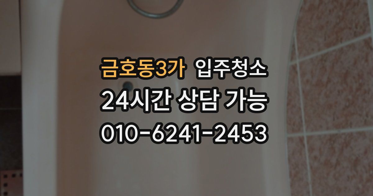 금호동3가 입주청소