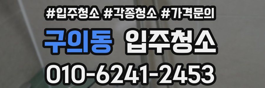 구의동 이사청소