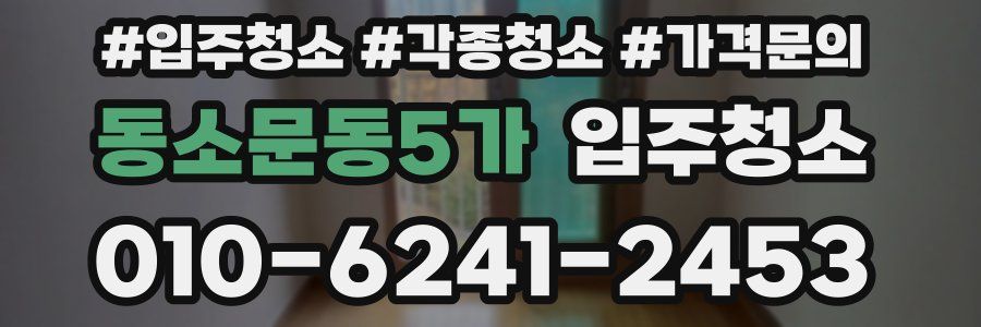 동소문동5가 이사청소