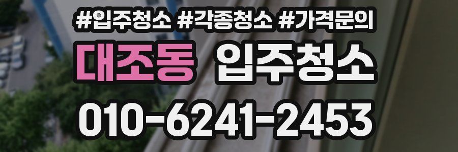 대조동 이사청소