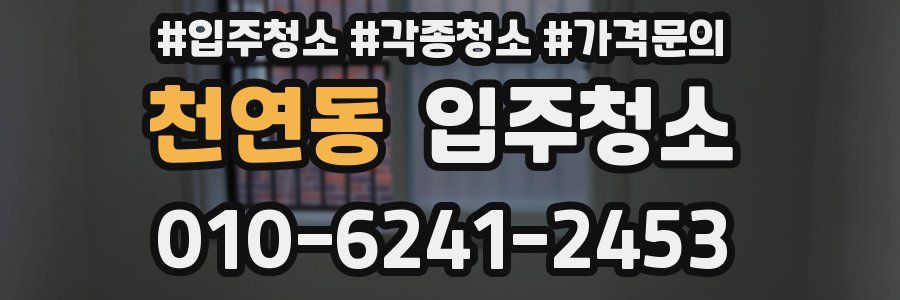 천연동 이사청소