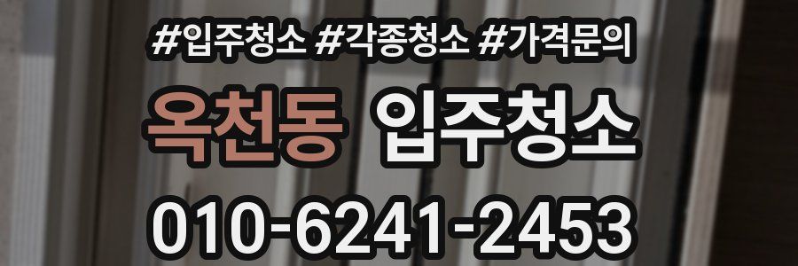 옥천동 이사청소