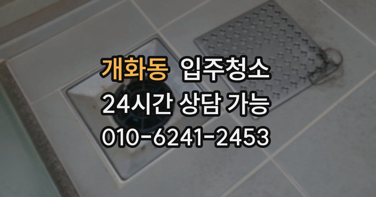 개화동 입주청소