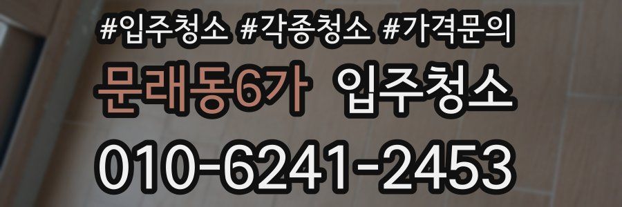 문래동6가 이사청소