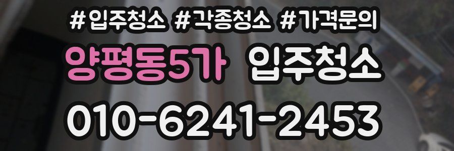 양평동5가 이사청소