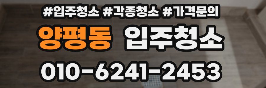 양평동 이사청소