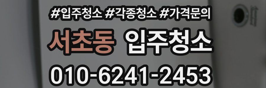 서초동 이사청소