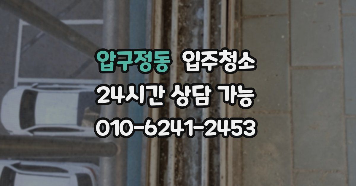 압구정동 입주청소