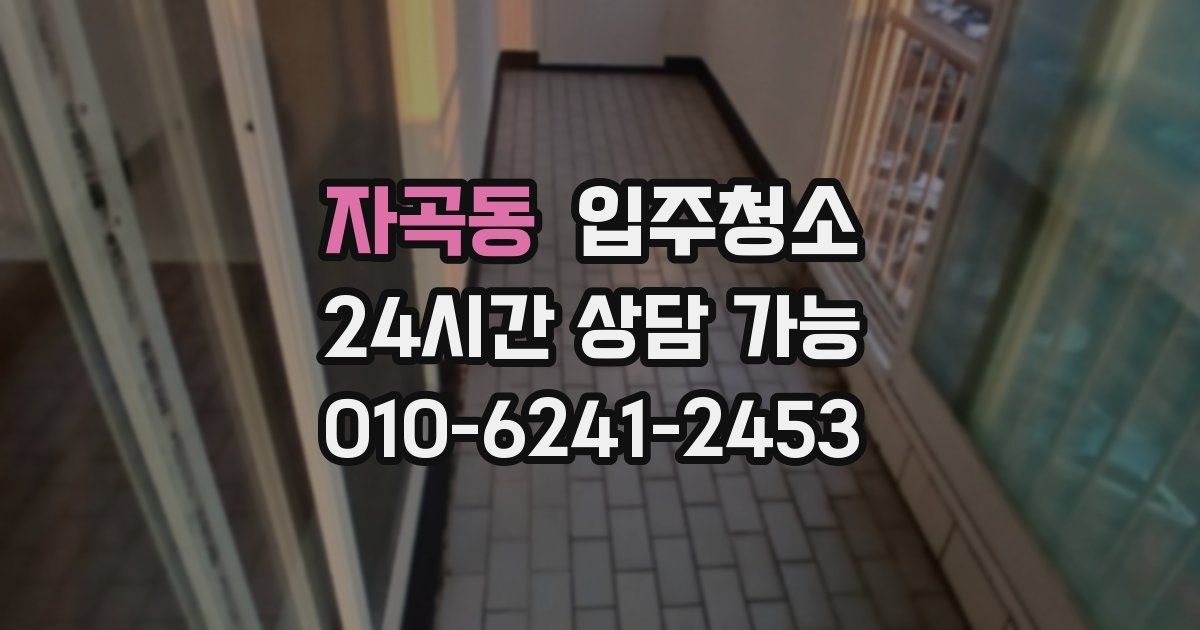 자곡동 입주청소