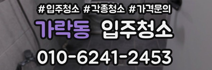 가락동 이사청소