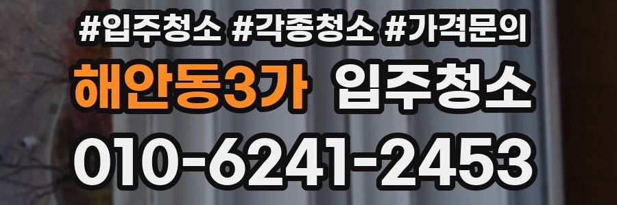 해안동3가 이사청소