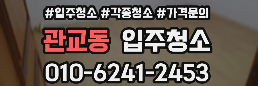 관교동 이사청소