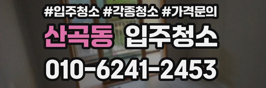 산곡동 이사청소