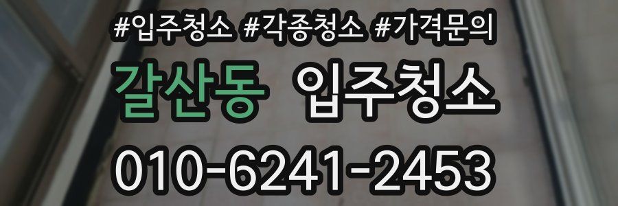 갈산동 이사청소