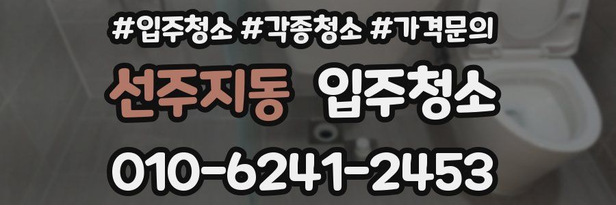 선주지동 이사청소