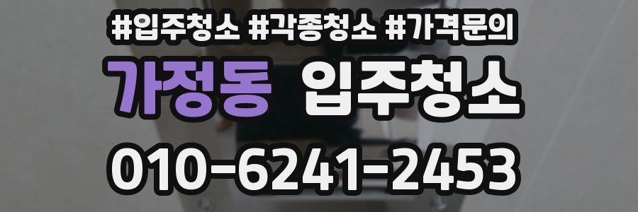 가정동 이사청소