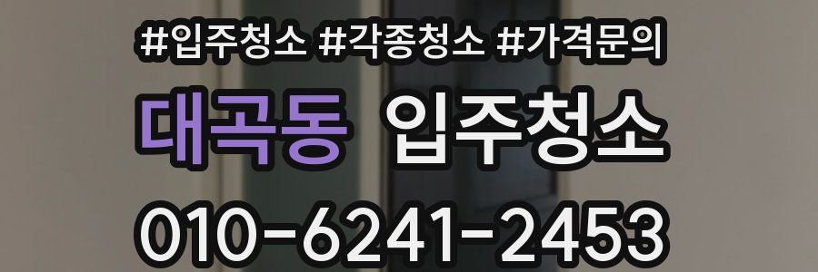 대곡동 이사청소