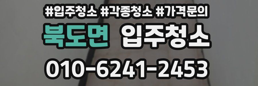 북도면 이사청소