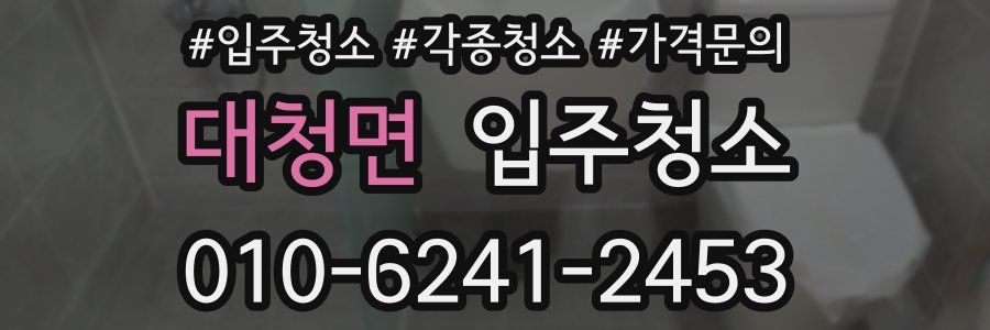 대청면 이사청소