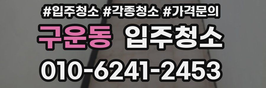 구운동 이사청소