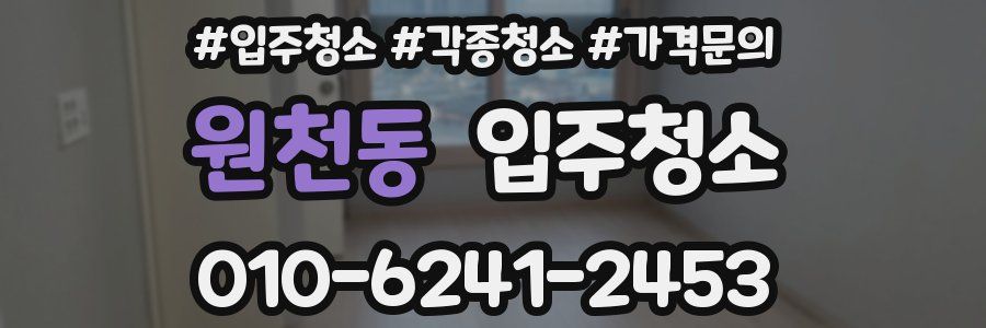 원천동 이사청소