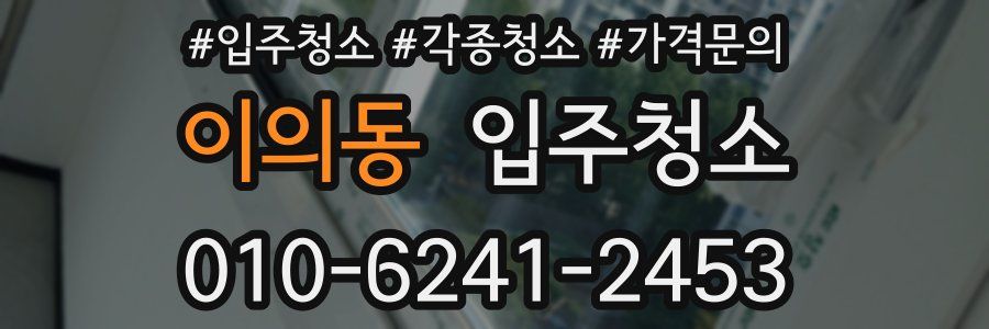 이의동 이사청소