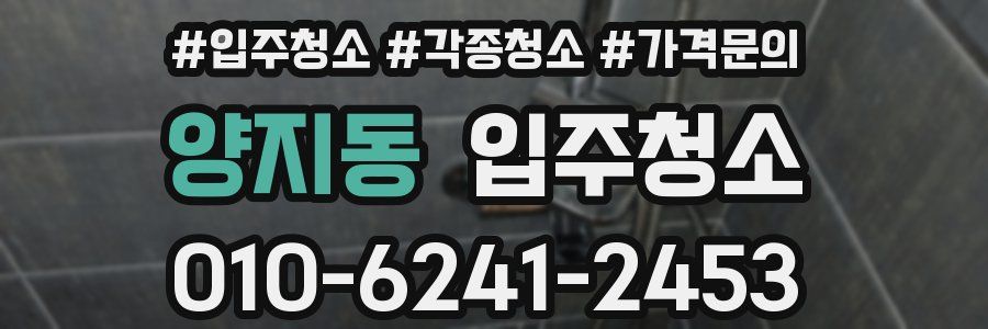 양지동 이사청소