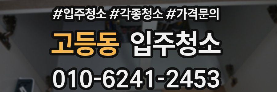 고등동 이사청소