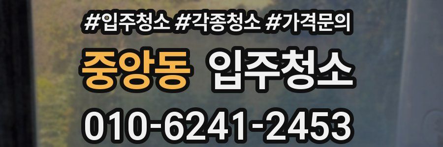 중앙동 이사청소