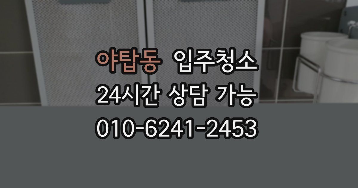 야탑동 입주청소