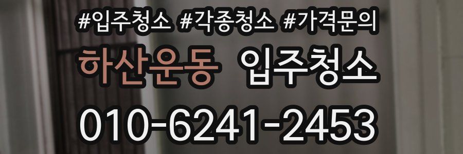 하산운동 이사청소