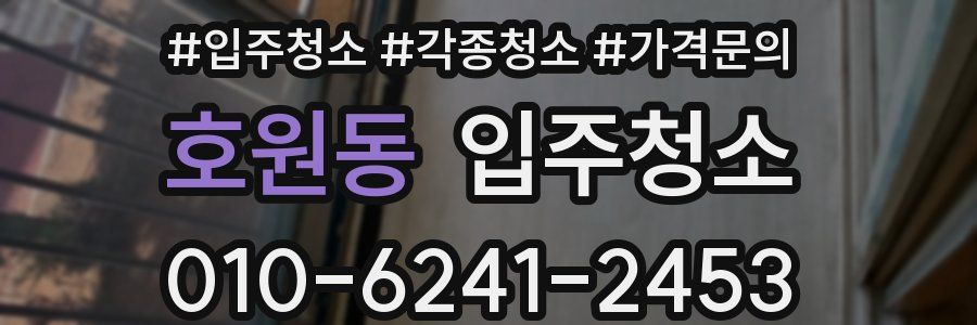 호원동 이사청소