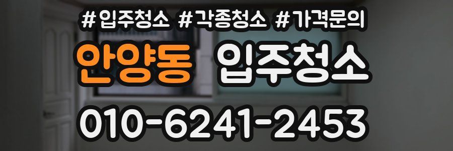 안양동 이사청소