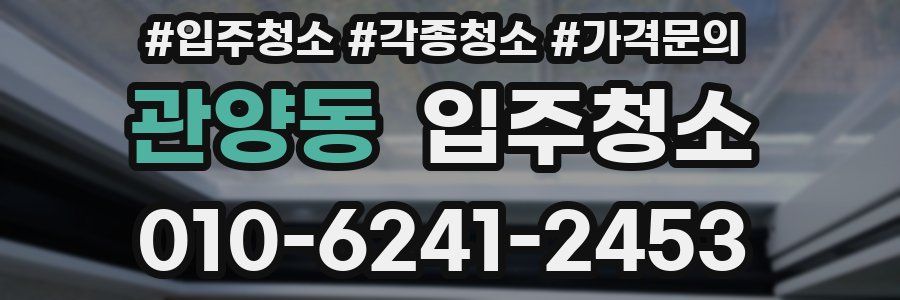 관양동 이사청소