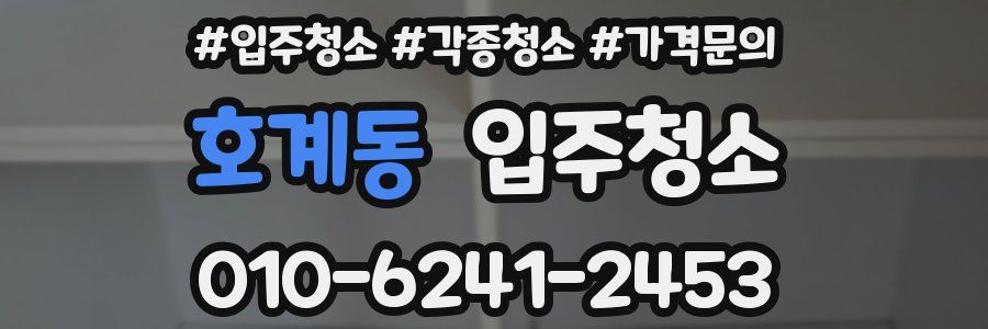 호계동 이사청소