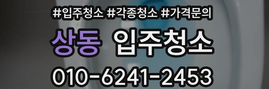 상동 이사청소