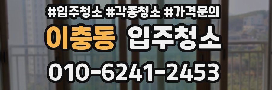 이충동 이사청소