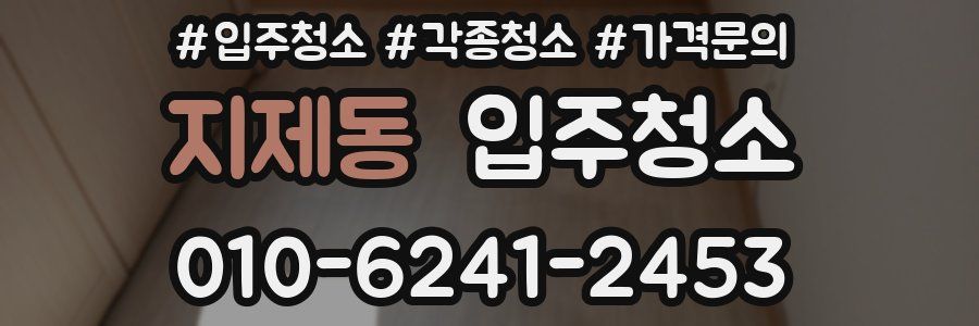 지제동 이사청소