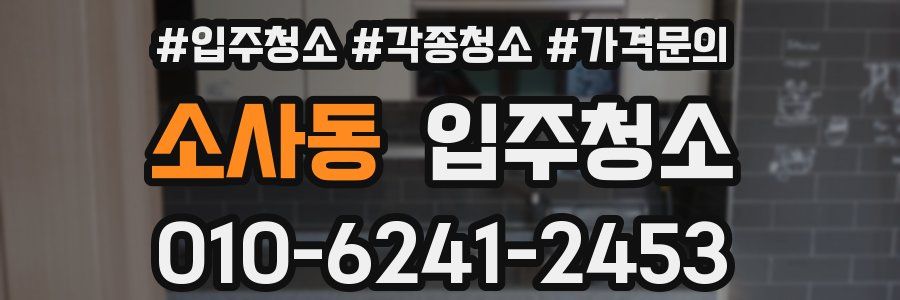 소사동 이사청소