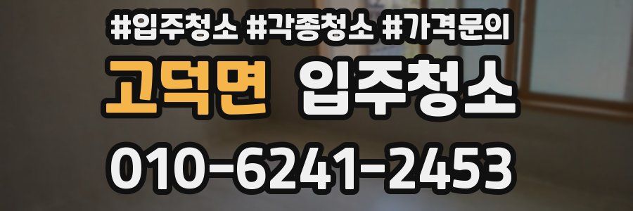 고덕면 이사청소