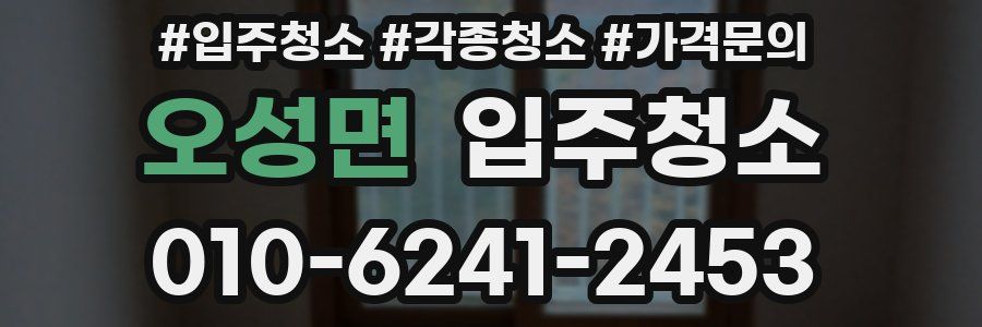 오성면 이사청소