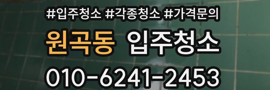 원곡동 이사청소