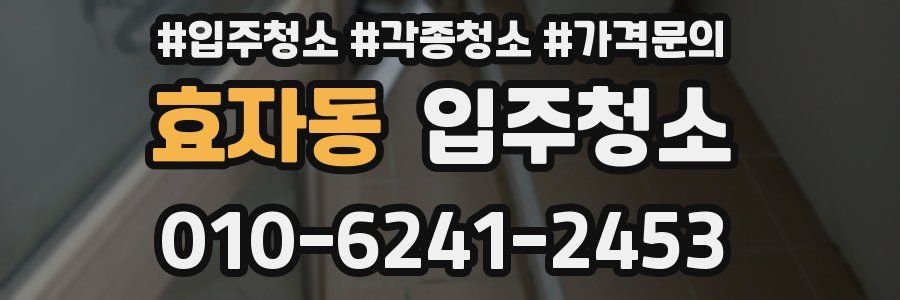 효자동 이사청소