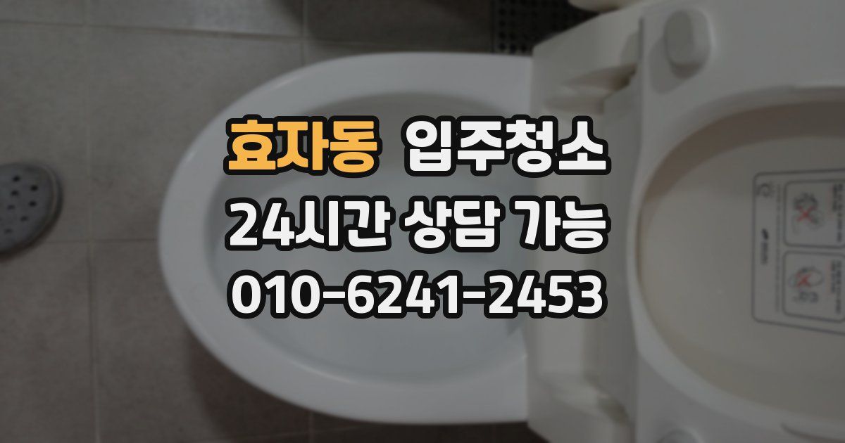 효자동 입주청소