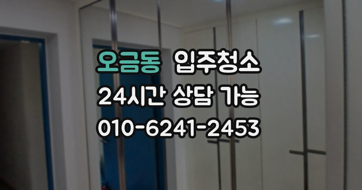 오금동 입주청소