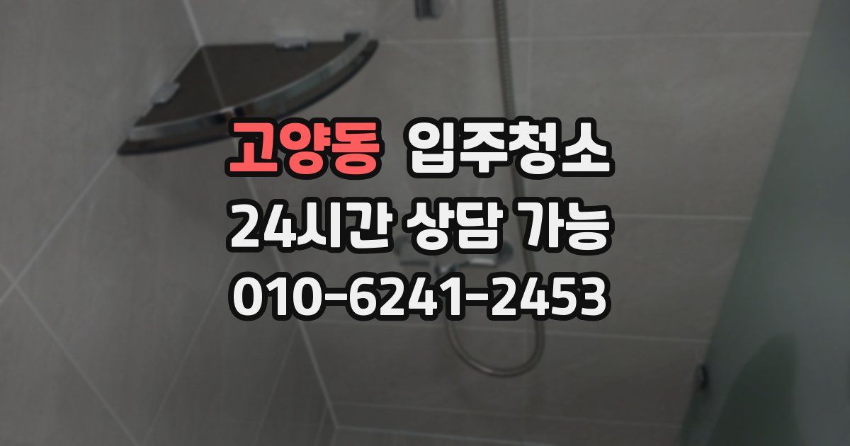 고양동 입주청소