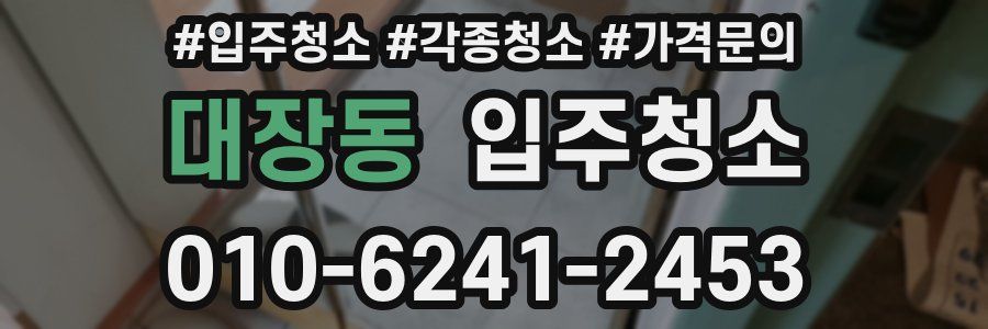 대장동 이사청소