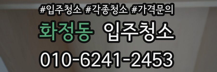 화정동 이사청소